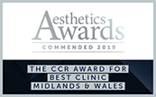 Aesthetic Awards Commended 2019 - The CCR Award for Best Clinic Midlands & Wales