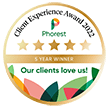 Phorest Five year customer service Award 2022